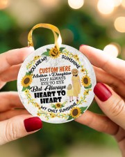 Mom - You Are My Sunshine - Personalized Circle ornament - single (porcelain) aos-circle-ornament-single-porcelain-lifestyles-08