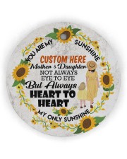 Mom - You Are My Sunshine - Personalized Circle Ornament (Wood tile