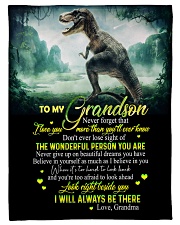 GRANDMA TO GRANDSON - T REX - BE THERE Small Fleece Blanket - 30" x 40" front