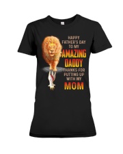 T-SHIRT - TO MY BONUS DAD - LION Premium Fit Ladies Tee tile