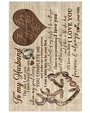 TO MY HUSBAND - HUNTING - THE DAY I MET YOU 16x24 Poster front