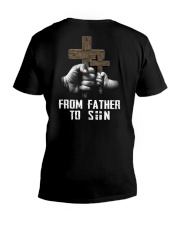 From Father To Son - Cross - T-shirt V-Neck T-Shirt tile