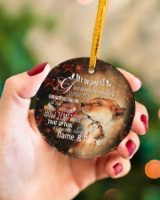 Grandma and Granddaughter - Thank You For Not Sell Circle ornament - single (porcelain) aos-circle-ornament-single-porcelain-lifestyles-09