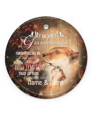 Grandma and Granddaughter - Thank You For Not Sell Circle ornament - single (porcelain) front