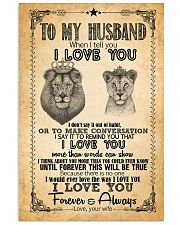 TO MY HUSBAND - LION - I LOVE YOU 16x24 Poster front