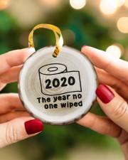 Christmas - Corona Virus - The Truggle Was Real Circle ornament - single (porcelain) aos-circle-ornament-single-porcelain-lifestyles-08