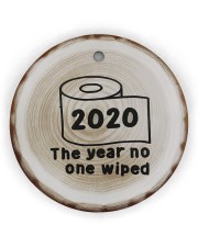 Christmas - Corona Virus - The Truggle Was Real Circle Ornament (Wood tile