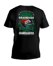 GRANDPA - CLOVERS - MY SON AND MY DAUGHTER V-Neck T-Shirt thumbnail