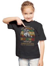 TO MY GRANDSON - T REX - DON'T MESS WITH Youth T-Shirt lifestyle-youth-tshirt-front-2