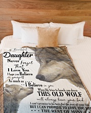 DAD TO DAUGHTER Large Fleece Blanket - 60" x 80" aos-coral-fleece-blanket-60x80-lifestyle-front-02