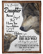 DAD TO DAUGHTER Large Fleece Blanket - 60" x 80" front