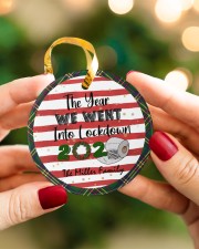 The Year We Went Into Lockdown - Personalized Circle ornament - single (porcelain) aos-circle-ornament-single-porcelain-lifestyles-08