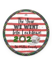 The Year We Went Into Lockdown - Personalized Circle ornament - single (porcelain) front