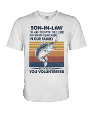 SON-IN-LAW - FISHING - VINTAGE - THE MAN V-Neck T-Shirt tile