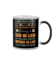 I Am Proud Being A Son-in-law - Vintage - T-Shirt Color Changing Mug tile