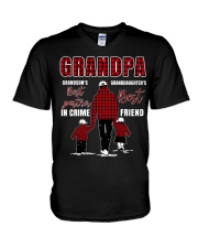 Grandpa - Best Friend Best Partner-in-crime V-Neck T-Shirt tile