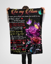 FLEECE BLANKET - TO MY MOM - THANK YOU Small Fleece Blanket - 30" x 40" aos-coral-fleece-blanket-30x40-lifestyle-front-14