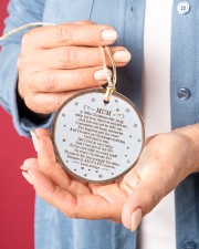 Mom - A Little Christmas Star Hung Upon My Tree Circle ornament - single (porcelain) aos-circle-ornament-single-porcelain-lifestyles-01