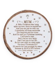 Mom - A Little Christmas Star Hung Upon My Tree Circle ornament - single (porcelain) front