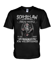 Son-in-law - Dragon - You Volunteered V-Neck T-Shirt tile