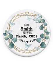 To Dad Christmas - Baby Announcement Circle ornament - single (porcelain) front