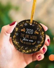 Christmas - Virus Corona - 2020 Circle ornament - single (porcelain) aos-circle-ornament-single-porcelain-lifestyles-09