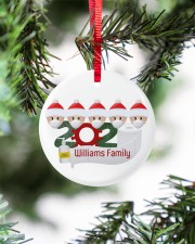 Christmas - Quarantined Family - 2020 Personalized Circle ornament - single (porcelain) aos-circle-ornament-single-porcelain-lifestyles-07