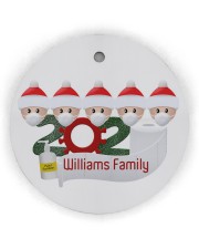 Christmas - Quarantined Family - 2020 Personalized Circle Ornament (Wood tile