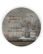 Angel - When Someone We Love Is In Heaven Circle Ornament (Wood tile