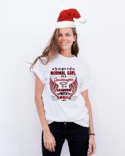 Angel Grandpa - I'm A Granddaughter To A Grandpa Classic T-Shirt lifestyle-holiday-crewneck-front-1