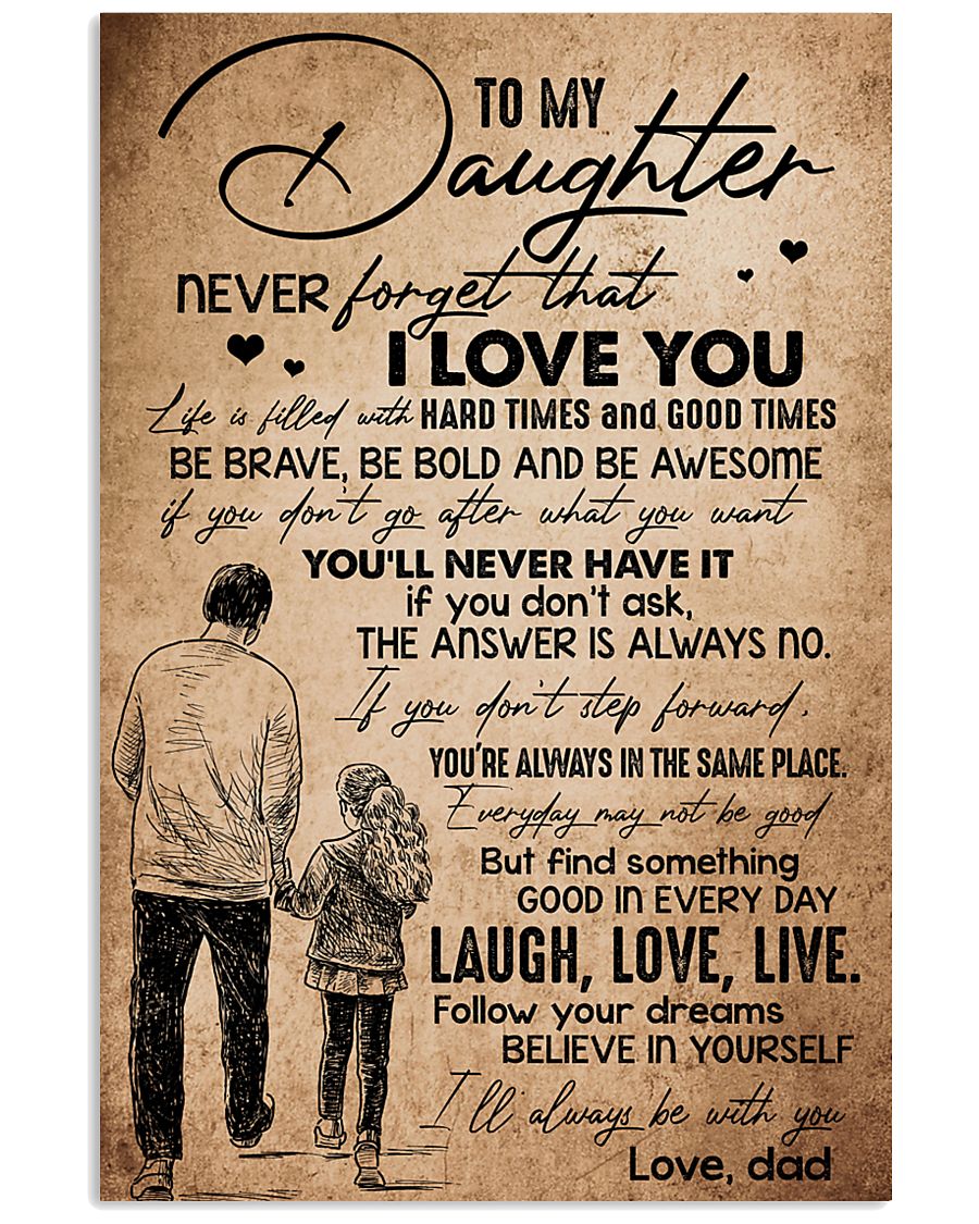 TO DAUGHTER - HANDS - BE WITH YOU 16x24 Poster