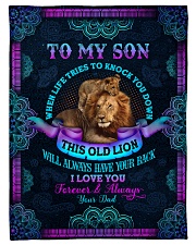 To Son - When Life Tries To Knock You Down Small Fleece Blanket - 30" x 40" front