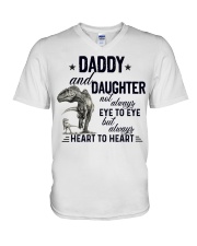 Daddy and daughter- Father's Day V-Neck T-Shirt tile