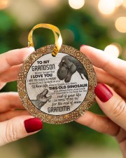Saurus - Grandma to Grandson - Never Forget Circle ornament - single (porcelain) aos-circle-ornament-single-porcelain-lifestyles-08