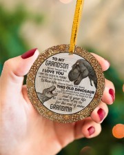 Saurus - Grandma to Grandson - Never Forget Circle ornament - single (porcelain) aos-circle-ornament-single-porcelain-lifestyles-09