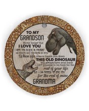 Saurus - Grandma to Grandson - Never Forget Circle Ornament (Wood tile