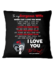 TO MY GORGEOUS WIFE Square Pillowcase thumbnail
