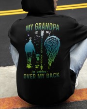 My grandpa- My hero- My guardian angel- He watches over my back Hooded Sweatshirt apparel-hooded-sweatshirt-lifestyle-back-95