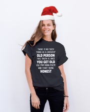 There is no such thing as a grouchy old person Classic T-Shirt lifestyle-holiday-crewneck-front-1