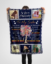 To My Sister - Fleece Blanket Small Fleece Blanket - 30" x 40" aos-coral-fleece-blanket-30x40-lifestyle-front-14