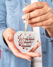 Angel Husband - Butterfly - A Big Piece Heart ornament - single (porcelain) aos-heart-ornament-single-porcelain-lifestyles-01