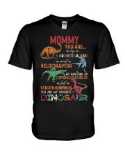 MOMMY - DINOSAUR V-Neck T-Shirt tile