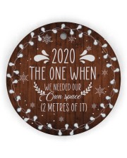 Christmas - Virus Corona - 2020 Circle Ornament (Wood tile