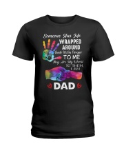Dad And Daughter - Someone Has Me Wrapped Around Ladies T-Shirt tile