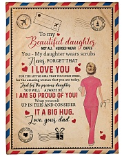 To My Daughter - Nurse - Not All Heroes Wear Capes Large Fleece Blanket - 60" x 80" front
