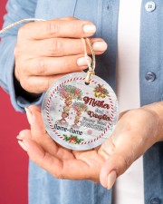 Christmas - Mother And Daughter Forever Linked Circle ornament - single (porcelain) aos-circle-ornament-single-porcelain-lifestyles-01
