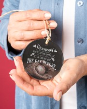To Grandson - It's About Being Better Than Circle ornament - single (porcelain) aos-circle-ornament-single-porcelain-lifestyles-01