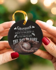 To Grandson - It's About Being Better Than Circle ornament - single (porcelain) aos-circle-ornament-single-porcelain-lifestyles-08