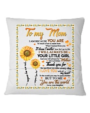 DAUGHTER TO MOM Square Pillowcase back