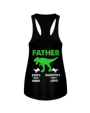T-SHIRT - DINOSAUR - SON'S FIRST HERO Ladies Flowy Tank tile